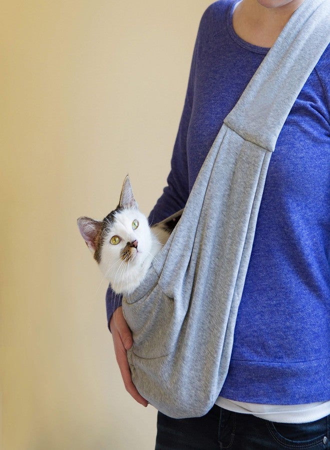 iPrimio Reversible Hands Free Pet Carrier Sling Bag - Cat Sling Carrier, Dog Carrier Sling, Cat Papoose Carrier Front, Puppy Sling, Cat Carrying Pouch, Dog Sling Carrier - Black (Fits Small Pets) - Image 3